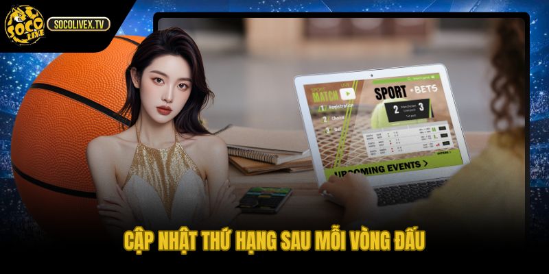 Bảng xếp hạng đổi nhanh sau mỗi vòng đấu và bàn thắng
