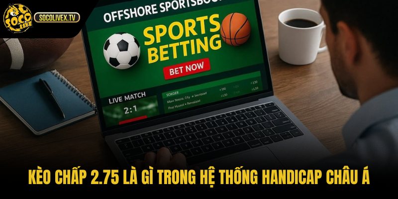 Kèo chấp 2.75 là gì và cơ chế chia đôi vé theo mốc 2.5 lẫn 3.0